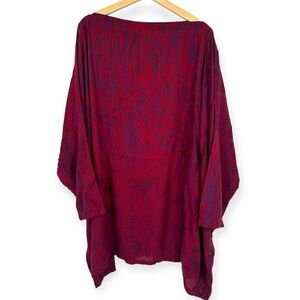 Endless Knot Art 100% Rayon Mixed Print Oversized Lagenlook Tunic Top Size O/S